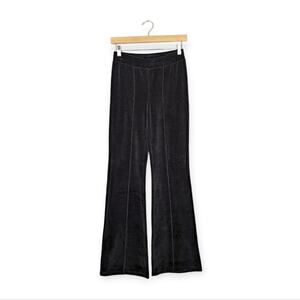 NWT & Other Stories Womens Pants Black Velour Pull On Flare Pants Size 2